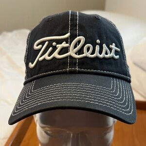 Titleist Black Cap with White Embroidered Logo